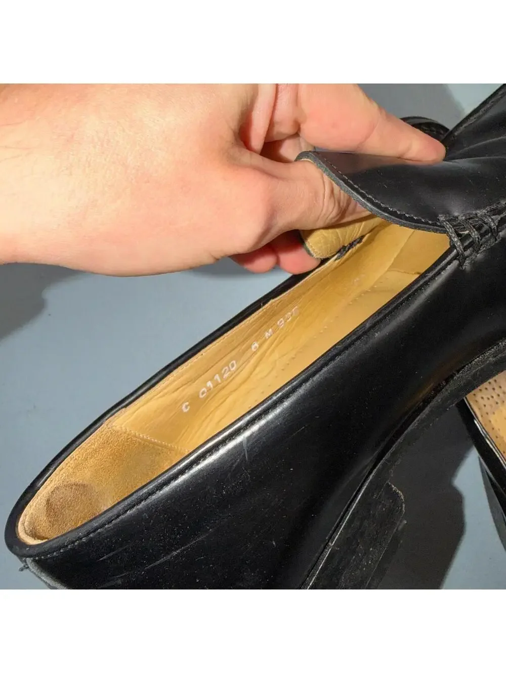 Cole Haan Italy Black Leather Kiltie Italian Loafer Men's 8M VGUC VTG 90s Shoes